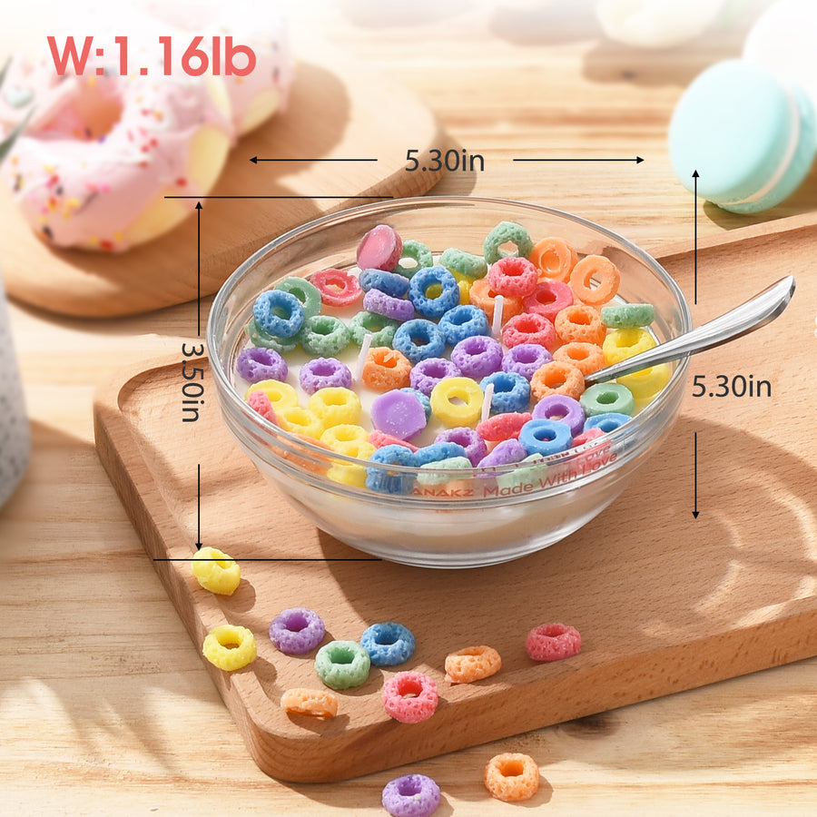 FRUITY LOOPS Scented Cereal Embeds Soy Wax Cereal EMBED Melts Candle Making  Supply Scented Fake Food Prop Candle Maker Supplies 